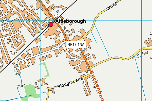 NR17 1NA map - OS VectorMap District (Ordnance Survey)