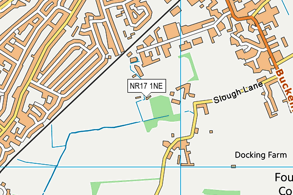 NR17 1NE map - OS VectorMap District (Ordnance Survey)