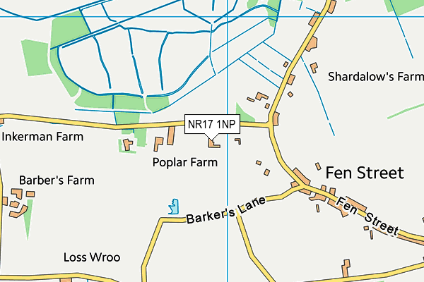 NR17 1NP map - OS VectorMap District (Ordnance Survey)