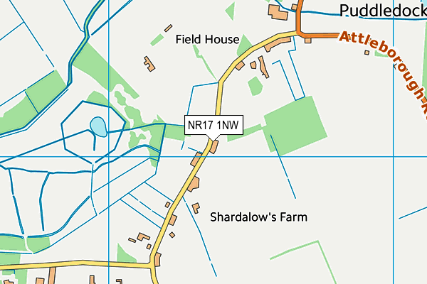 NR17 1NW map - OS VectorMap District (Ordnance Survey)