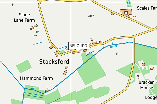 NR17 1PD map - OS VectorMap District (Ordnance Survey)