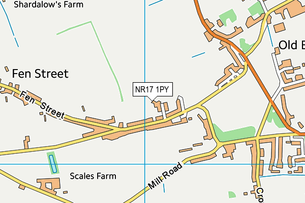 NR17 1PY map - OS VectorMap District (Ordnance Survey)