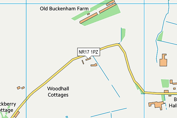 NR17 1PZ map - OS VectorMap District (Ordnance Survey)