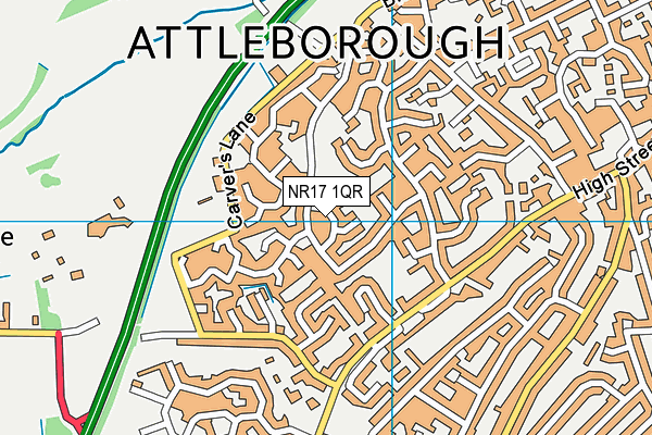 NR17 1QR map - OS VectorMap District (Ordnance Survey)