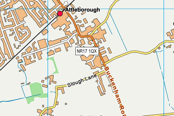 NR17 1QX map - OS VectorMap District (Ordnance Survey)