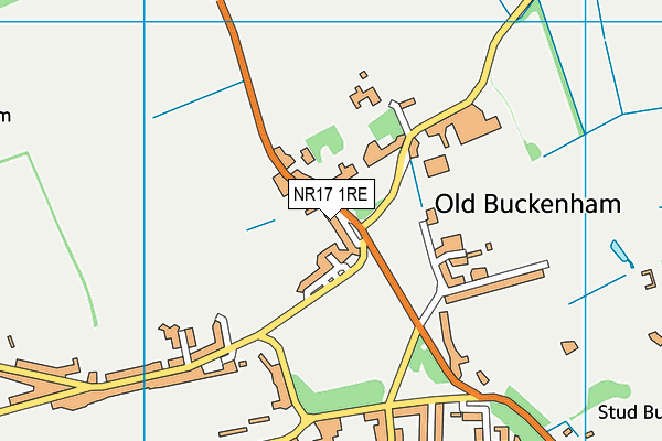NR17 1RE map - OS VectorMap District (Ordnance Survey)