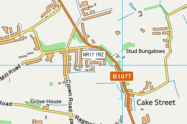 NR17 1RZ map - OS VectorMap District (Ordnance Survey)