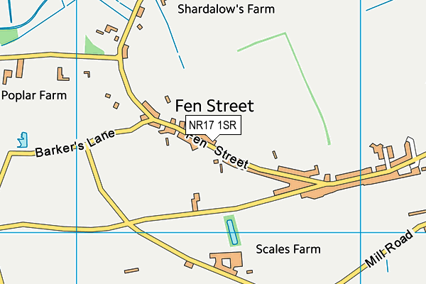 NR17 1SR map - OS VectorMap District (Ordnance Survey)