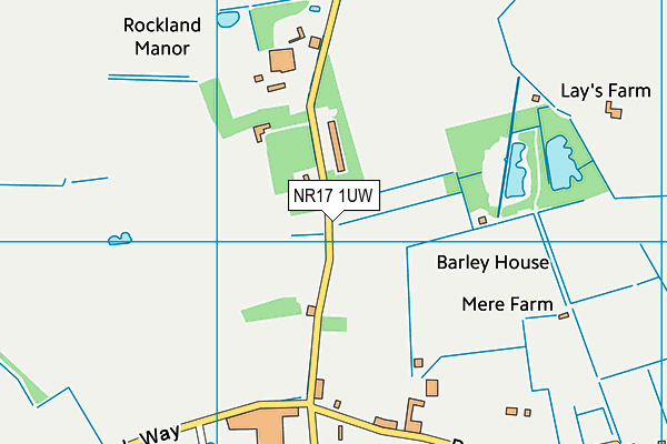 NR17 1UW map - OS VectorMap District (Ordnance Survey)