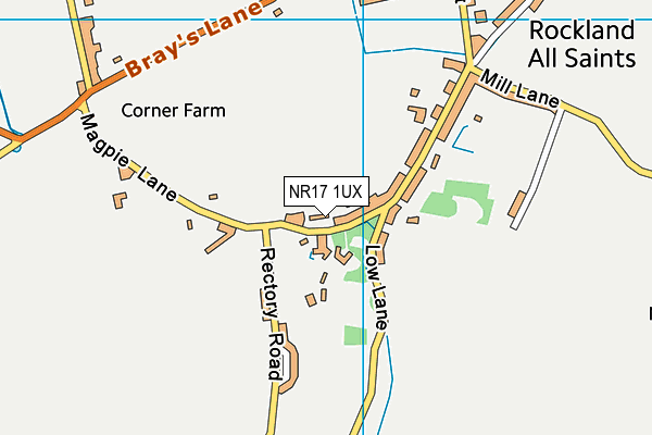 NR17 1UX map - OS VectorMap District (Ordnance Survey)