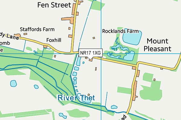 NR17 1XG map - OS VectorMap District (Ordnance Survey)