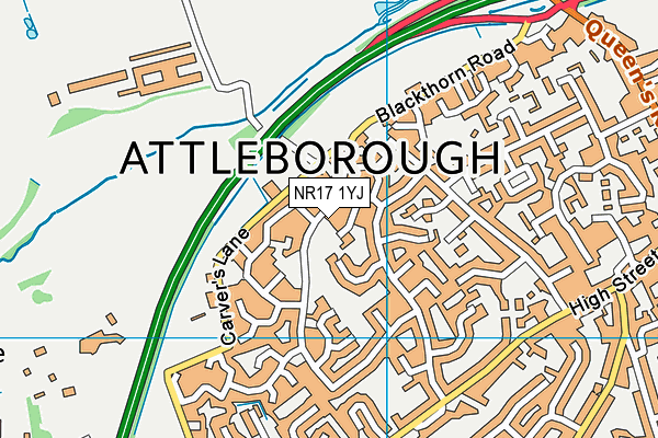 NR17 1YJ map - OS VectorMap District (Ordnance Survey)