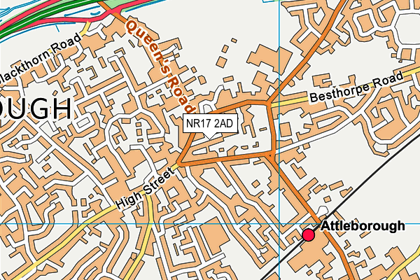 NR17 2AD map - OS VectorMap District (Ordnance Survey)