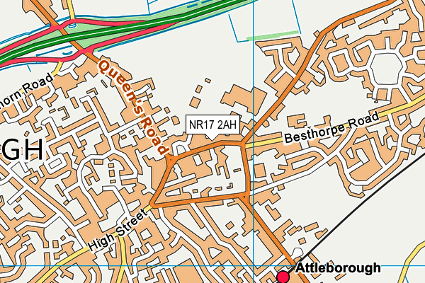 Map of CINDY NAILS (ATTLEBOROUGH) LTD at district scale