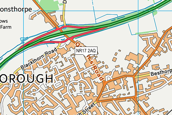 NR17 2AQ map - OS VectorMap District (Ordnance Survey)