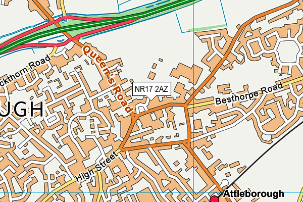 NR17 2AZ map - OS VectorMap District (Ordnance Survey)