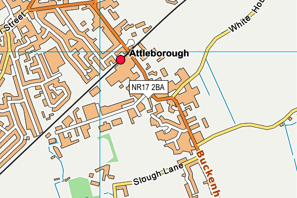 NR17 2BA map - OS VectorMap District (Ordnance Survey)