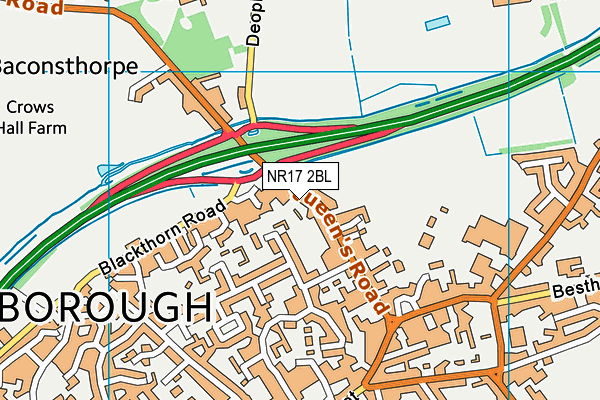 NR17 2BL map - OS VectorMap District (Ordnance Survey)