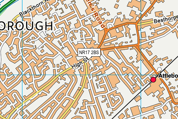 NR17 2BS map - OS VectorMap District (Ordnance Survey)