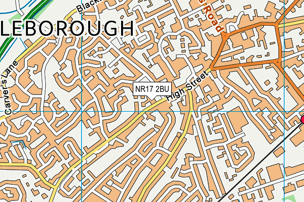 NR17 2BU map - OS VectorMap District (Ordnance Survey)