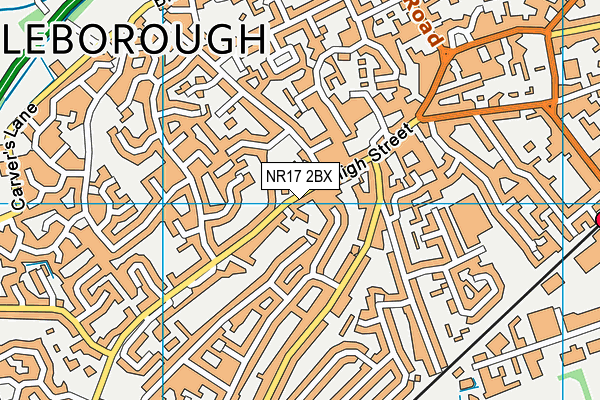 NR17 2BX map - OS VectorMap District (Ordnance Survey)