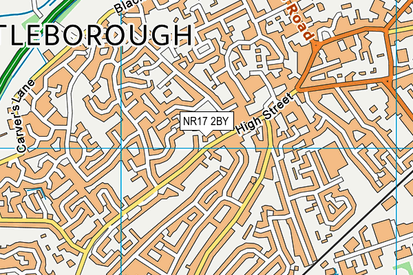 NR17 2BY map - OS VectorMap District (Ordnance Survey)