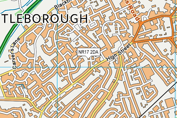 NR17 2DA map - OS VectorMap District (Ordnance Survey)