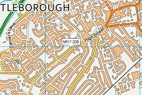 NR17 2DB map - OS VectorMap District (Ordnance Survey)