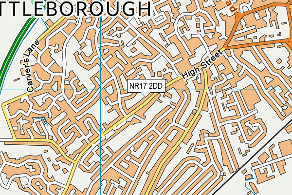 NR17 2DD map - OS VectorMap District (Ordnance Survey)