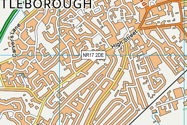 NR17 2DE map - OS VectorMap District (Ordnance Survey)