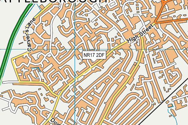 NR17 2DF map - OS VectorMap District (Ordnance Survey)
