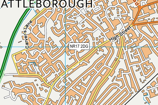 NR17 2DG map - OS VectorMap District (Ordnance Survey)