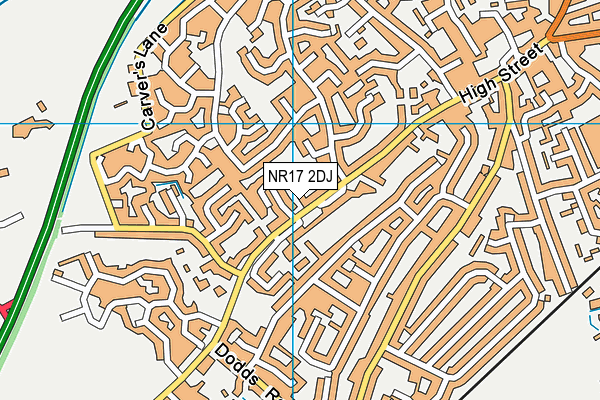 NR17 2DJ map - OS VectorMap District (Ordnance Survey)