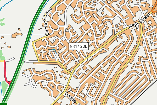 NR17 2DL map - OS VectorMap District (Ordnance Survey)
