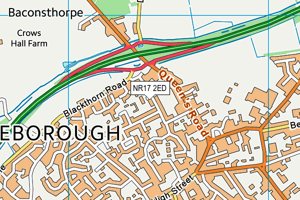 NR17 2ED map - OS VectorMap District (Ordnance Survey)