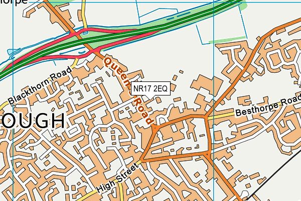 NR17 2EQ map - OS VectorMap District (Ordnance Survey)