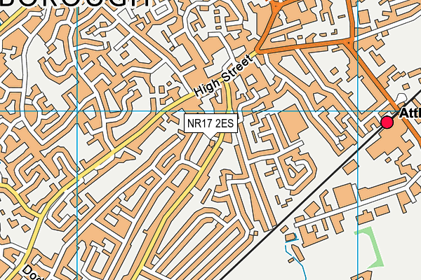NR17 2ES map - OS VectorMap District (Ordnance Survey)
