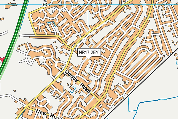 NR17 2EY map - OS VectorMap District (Ordnance Survey)