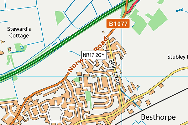 NR17 2GY map - OS VectorMap District (Ordnance Survey)