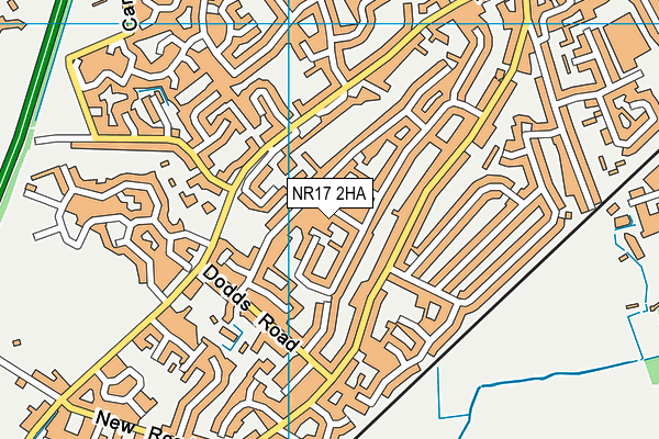 NR17 2HA map - OS VectorMap District (Ordnance Survey)