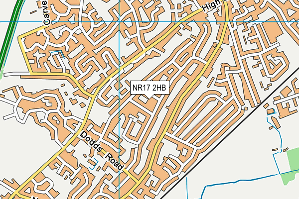 NR17 2HB map - OS VectorMap District (Ordnance Survey)
