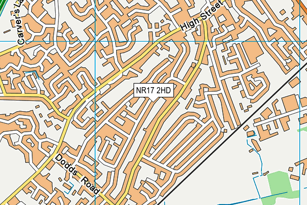 NR17 2HD map - OS VectorMap District (Ordnance Survey)