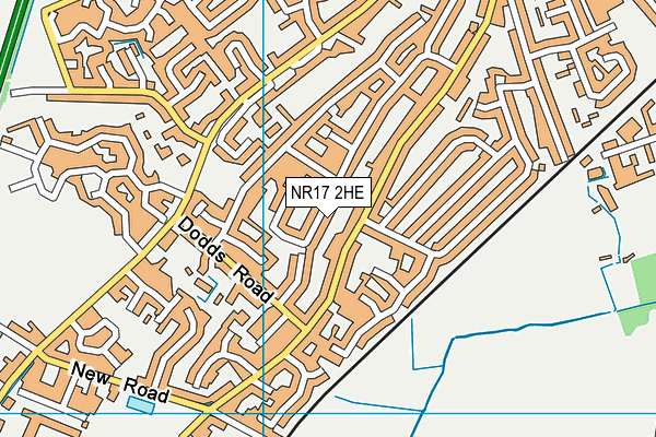 NR17 2HE map - OS VectorMap District (Ordnance Survey)