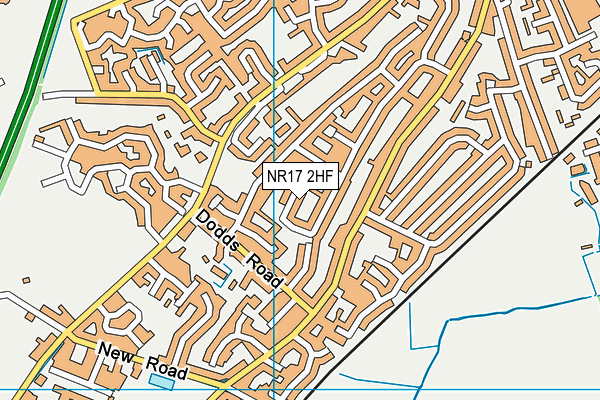 NR17 2HF map - OS VectorMap District (Ordnance Survey)