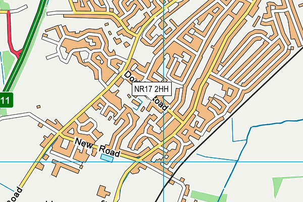 NR17 2HH map - OS VectorMap District (Ordnance Survey)