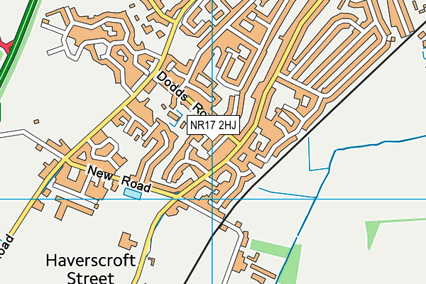 NR17 2HJ map - OS VectorMap District (Ordnance Survey)