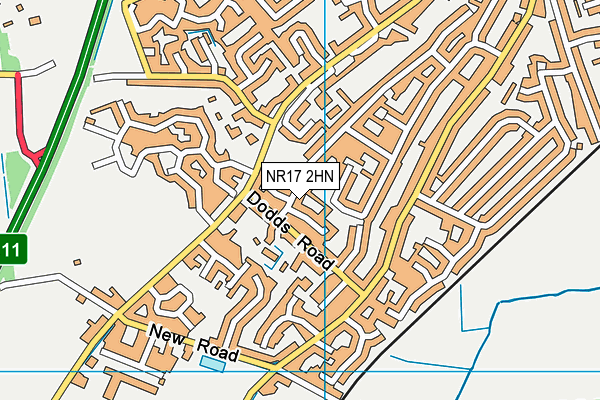 NR17 2HN map - OS VectorMap District (Ordnance Survey)