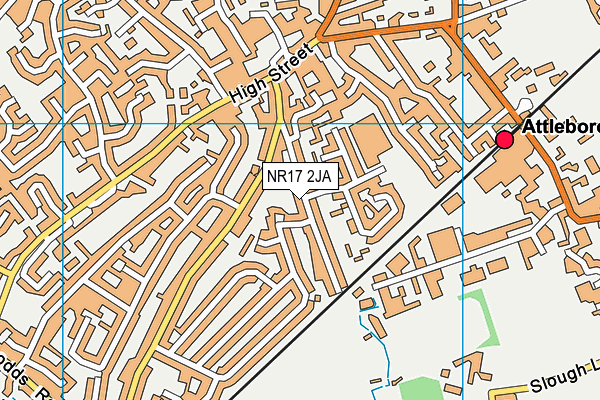 NR17 2JA map - OS VectorMap District (Ordnance Survey)