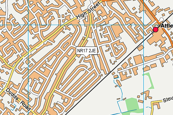 NR17 2JE map - OS VectorMap District (Ordnance Survey)