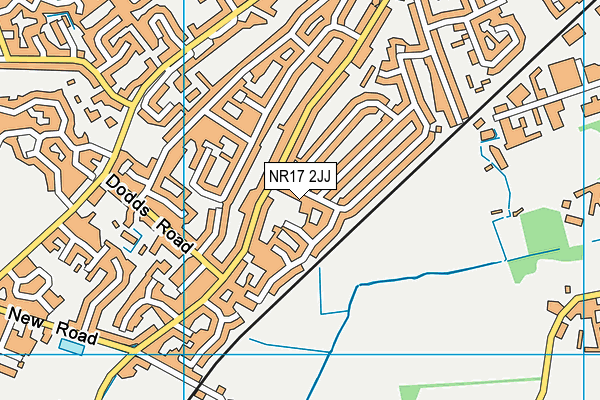 NR17 2JJ map - OS VectorMap District (Ordnance Survey)